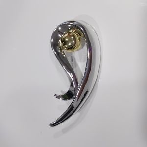 3/$30 Danecraft vintage silver and gold tone mid century modern brooch pin